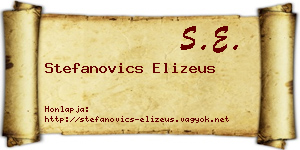 Stefanovics Elizeus névjegykártya